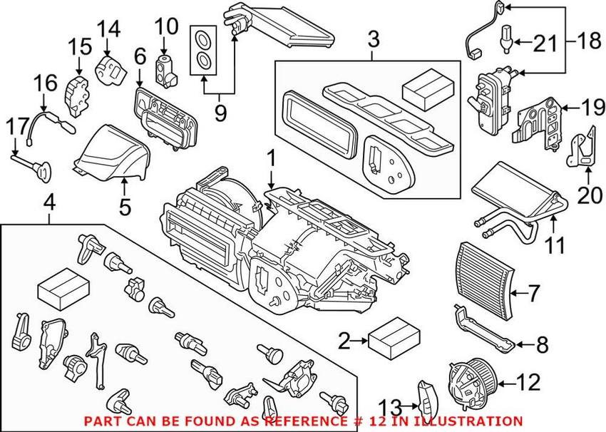 BMW Heater Fan Motor 64119305761